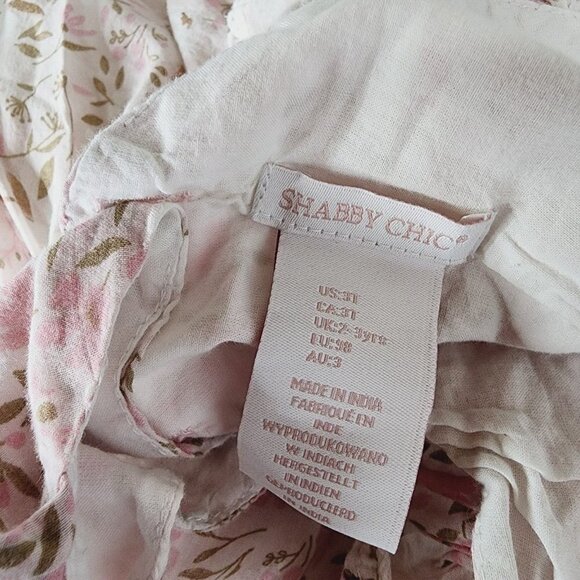 Shabby Chic Baby Toddler 3T Girl Dress Pink Floral Print Fit & Flare Ruffled - Picture 9 of 10